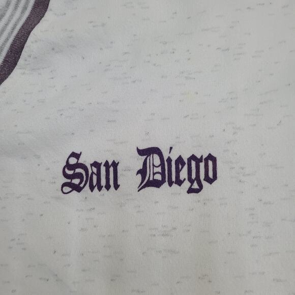 Vintage 90s San-Diego Ringer Sweatshirt 2XL 26x26 Boxy Gray - Picture 9 of 12
